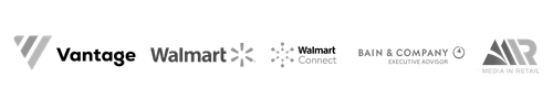 Vantage · Walmart · Walmart Connect · Bain & Company Executive Advisor · Media in Retail